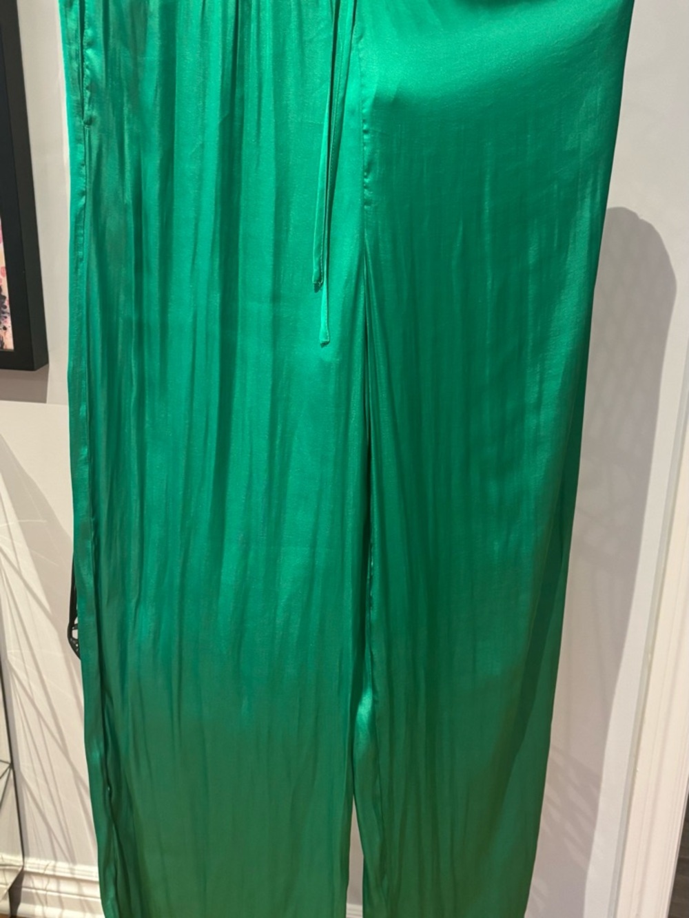 Dynamite Emerald Green Satin pants